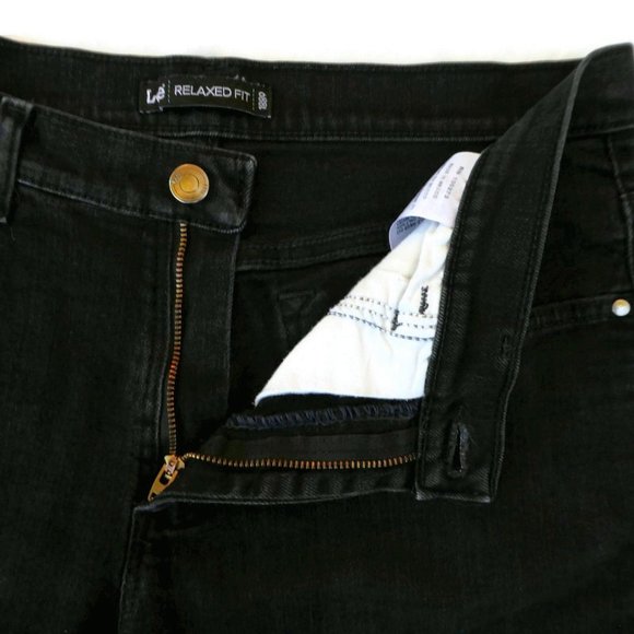 Lee Relaxed Jeans Washed Black Mid Rise Straight 8 - Picture 5 of 10